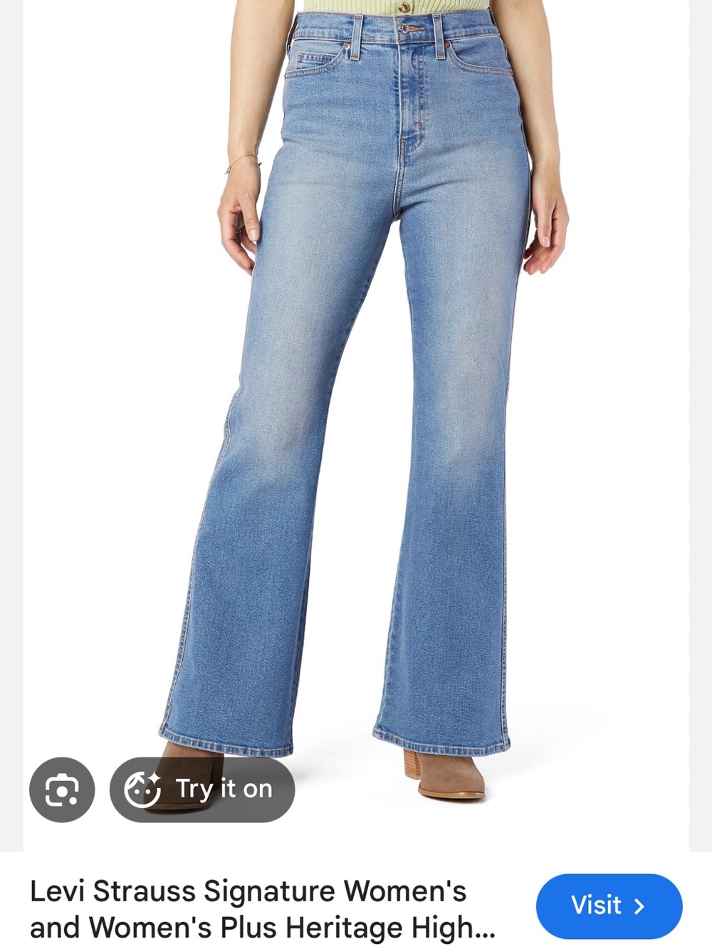 👖💙✨ Levi's Heritage High-Rise Flare Jeans | 27" Waist | Vintage-Inspired Denim